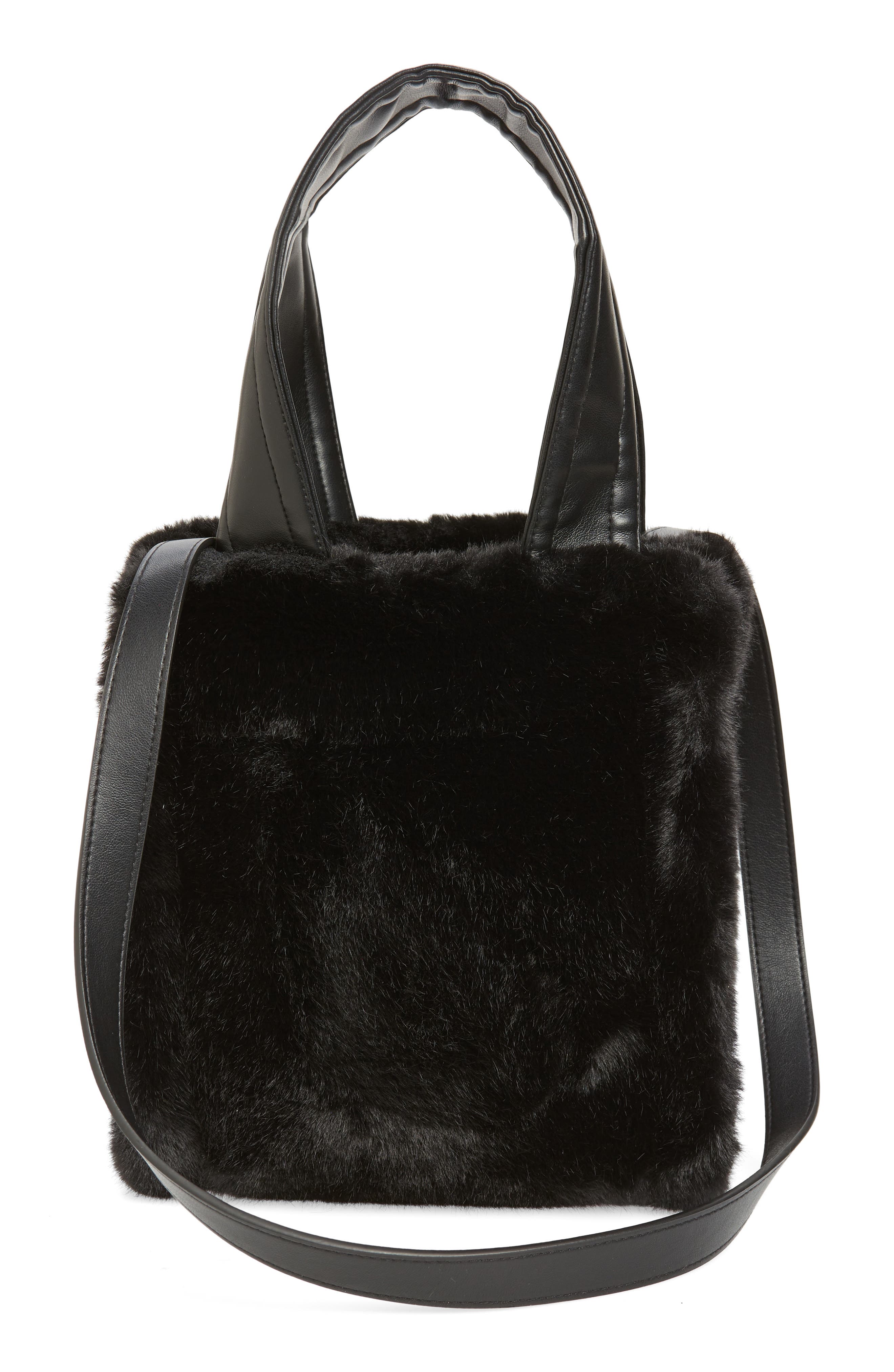 Stand Studio Lisetnis Faux Fur Tote, Alternate, color, 