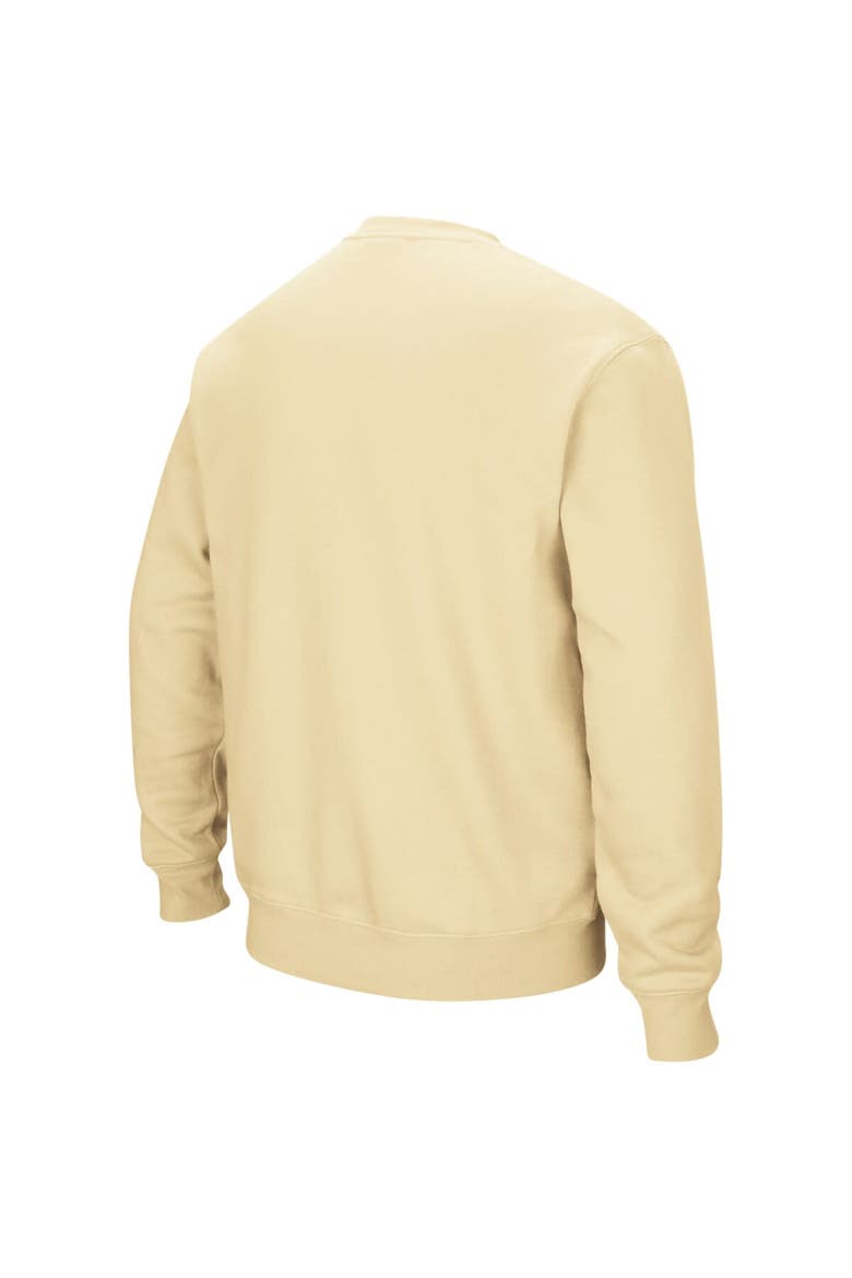 Men's Colosseum Gold Army Black Knights Arch & Logo Crew Neck Sweatshirt, Alternate, color, Vegas Gold