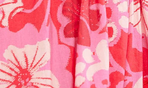 Free People Printed Smocked Waist Maxi Dress In Ruby Combo