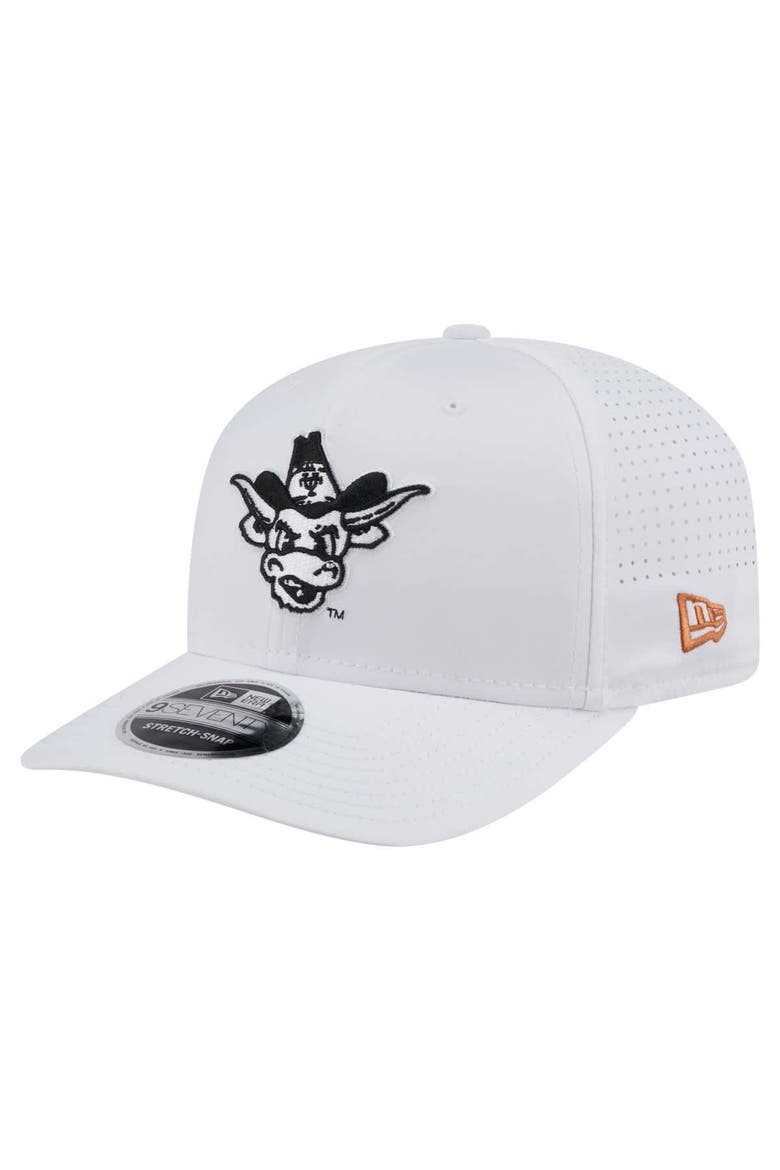 Men's New Era White Texas Longhorns Perform Vault 9SEVENTY Stretch-Snap Hat, Main, color, White