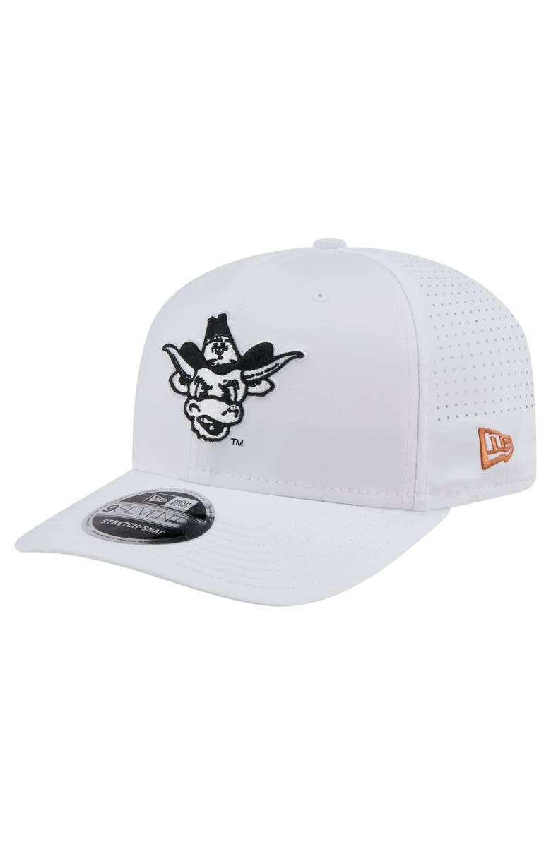 New Era Men's New Era White Texas Longhorns Perform Vault 9SEVENTY Stretch-Snap Hat, Main, color, 