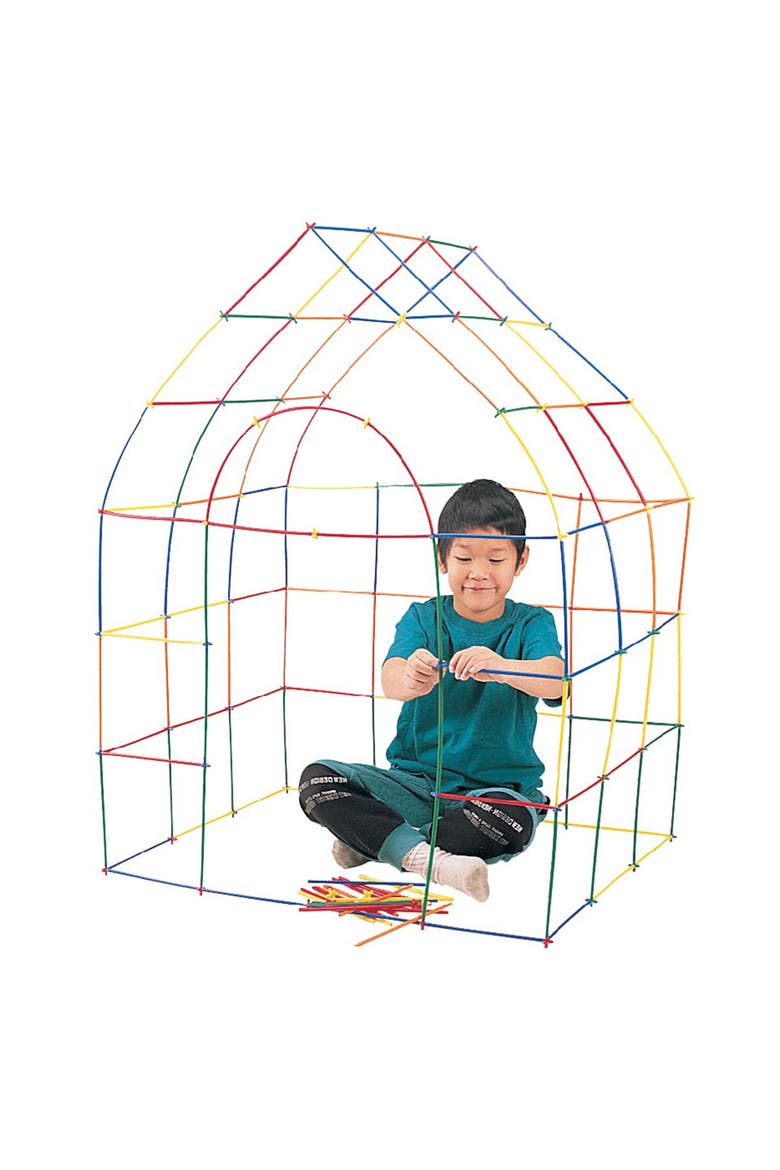 Straws and Connectors - 400 Pieces, Alternate, color, Multicolor