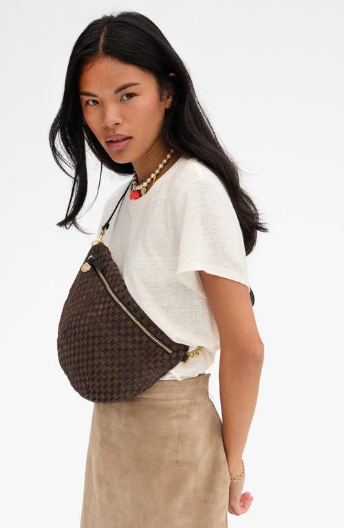Clare V . Grande Woven Leather Belt Bag In Multi