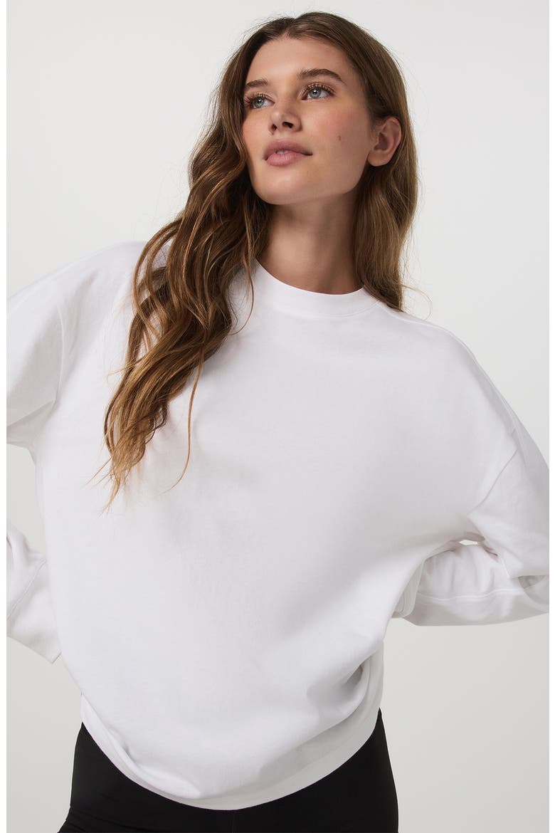 Long Sleeve Heavyweight Cotton T-Shirt, Alternate, color, WHITE