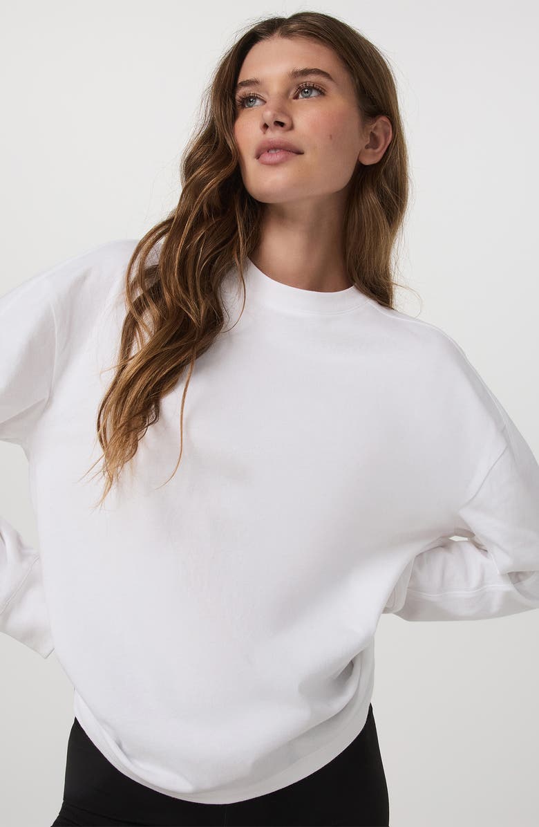 Vuori Long Sleeve Heavyweight Cotton T-Shirt, Alternate, color, White