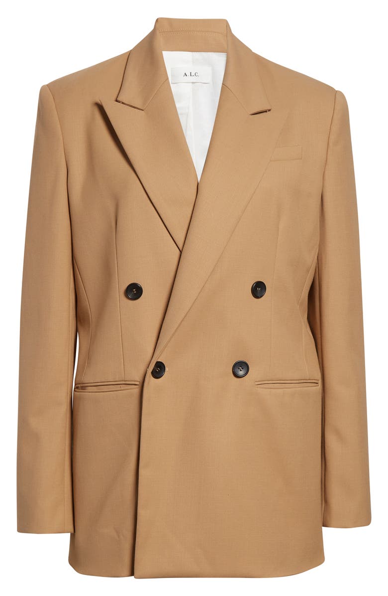 A.L.C. Calla Double Breasted Wool Blend Blazer, Alternate, color, Desert Beige