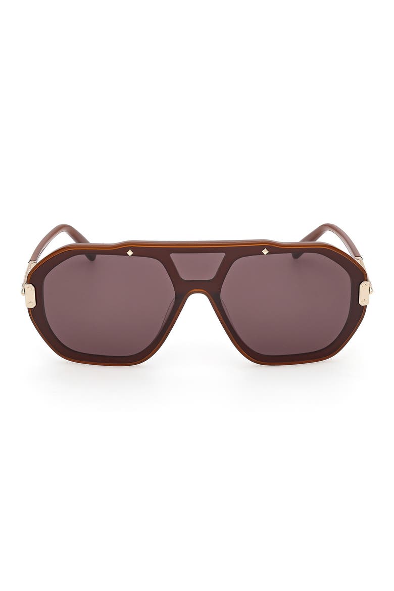 Geometric Sunglasses, Main, color, OPAL BROWN / GOLD / BROWN