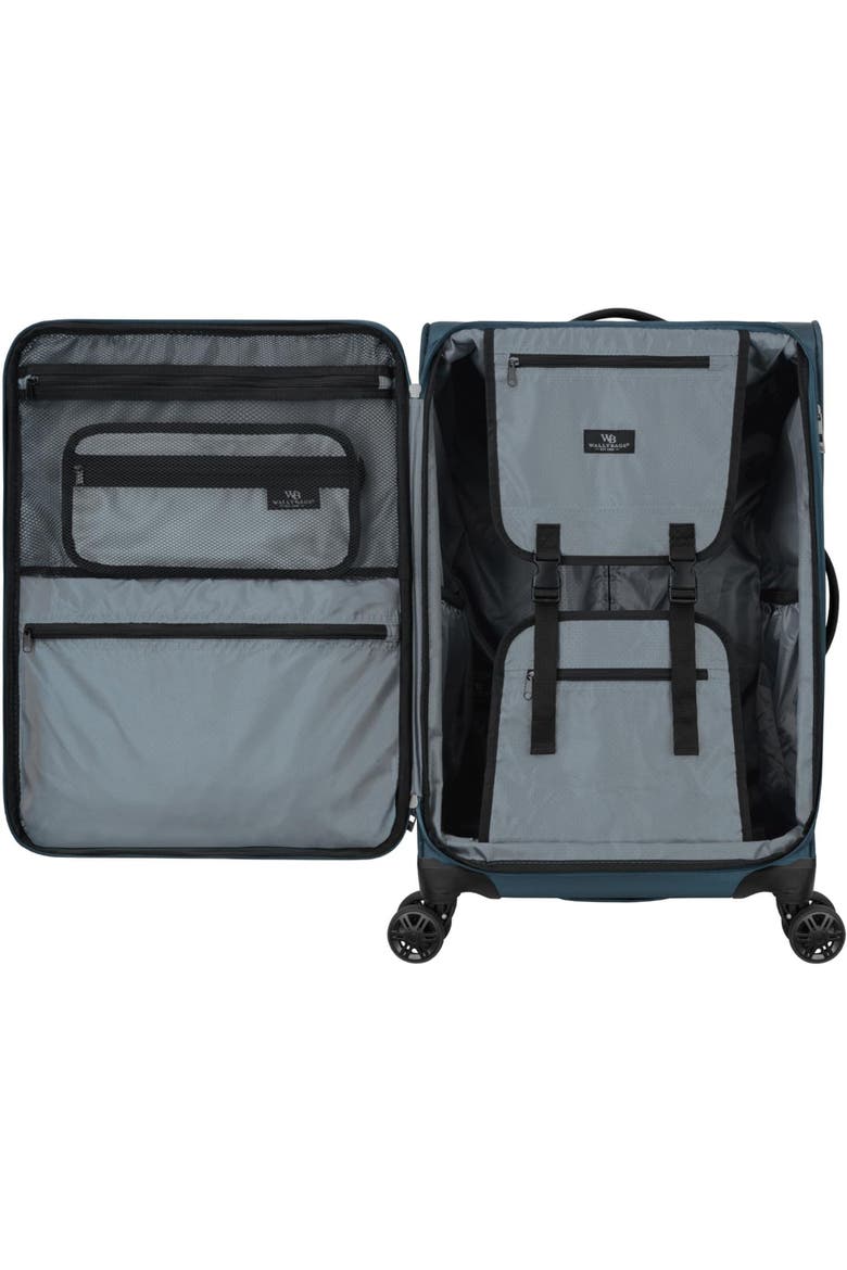 Stratford Softside 29" Large Checked Spinner Luggage, Alternate, color, Teal