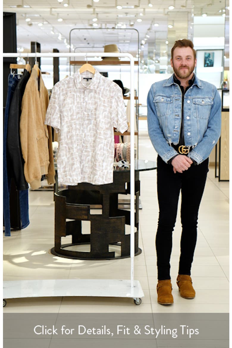 Steinway Short Sleeve Cotton & Linen Button-Up Shirt video