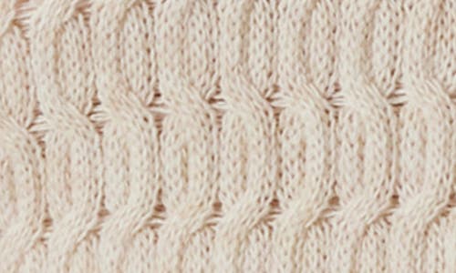 Astr Xanthe Cream Cable Knit Wool-blend Collared Pullover Sweater In White