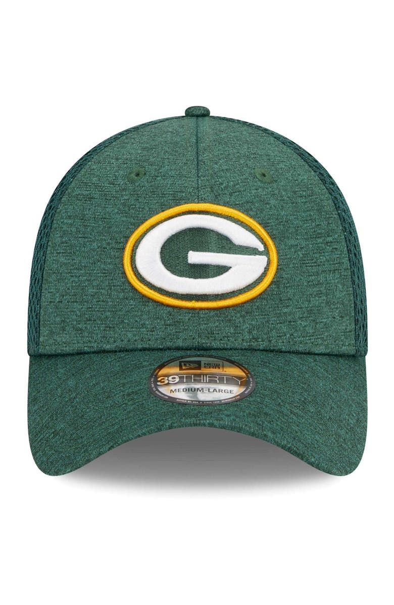 New Era Men's New Era Green Green Bay Packers Stripe 39THIRTY Flex Hat, Alternate, color,