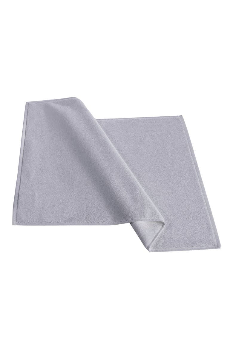 Puresoft 2-Piece Turkish Cotton Bath Mats, Alternate, color, SILVER