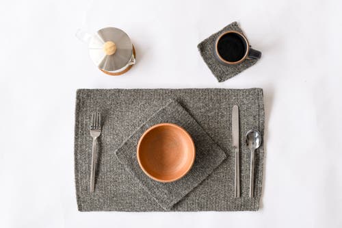 Loom Imports Handwoven Wool Placemat Set In Gray
