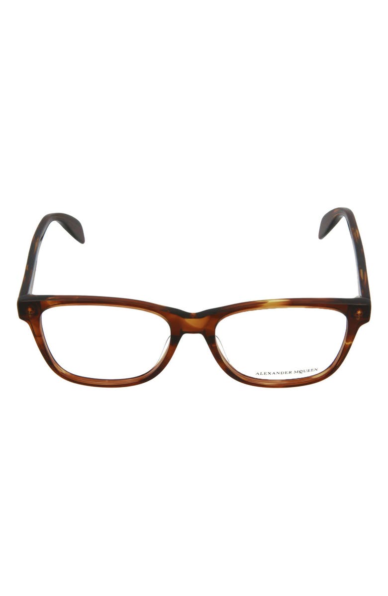 McQueen Alexander McQueen 55mm Rectangular Optical Frames, Main, color,