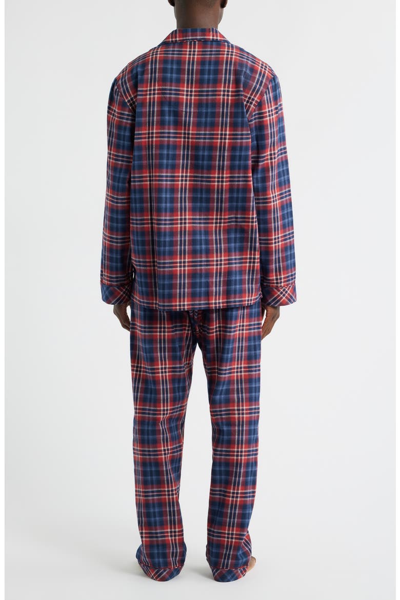 Time Out Flannel Pajamas, Alternate, color, NAVY/RED