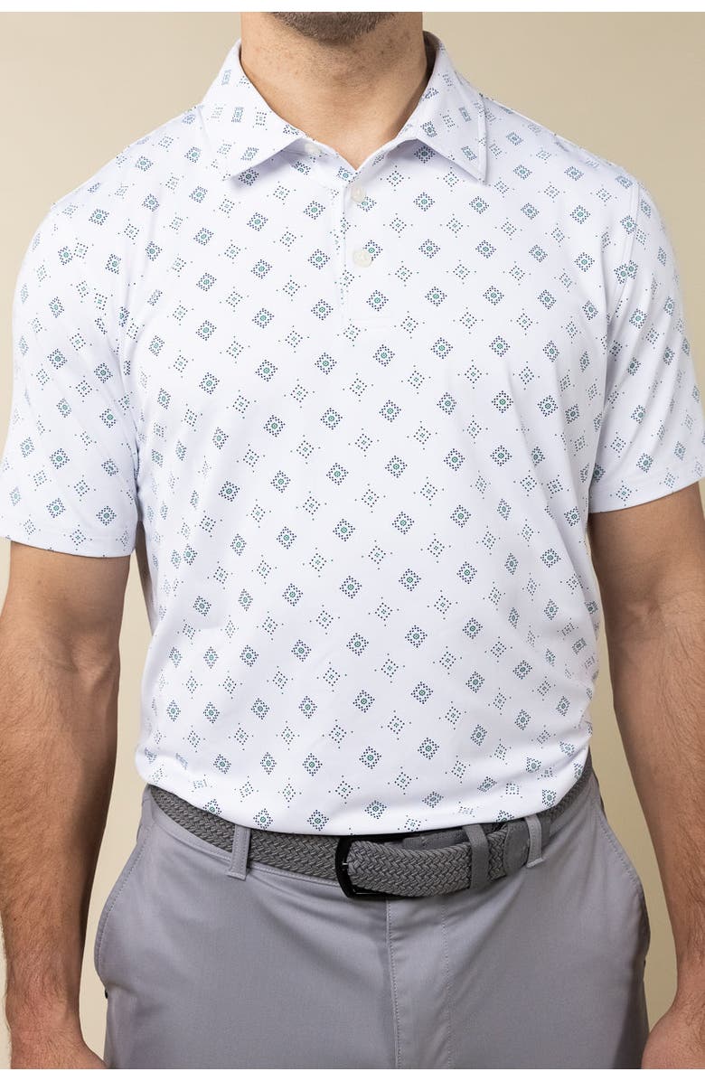 ASHWORTH GOLF Cooper Polo, Alternate, color, White/Club Green