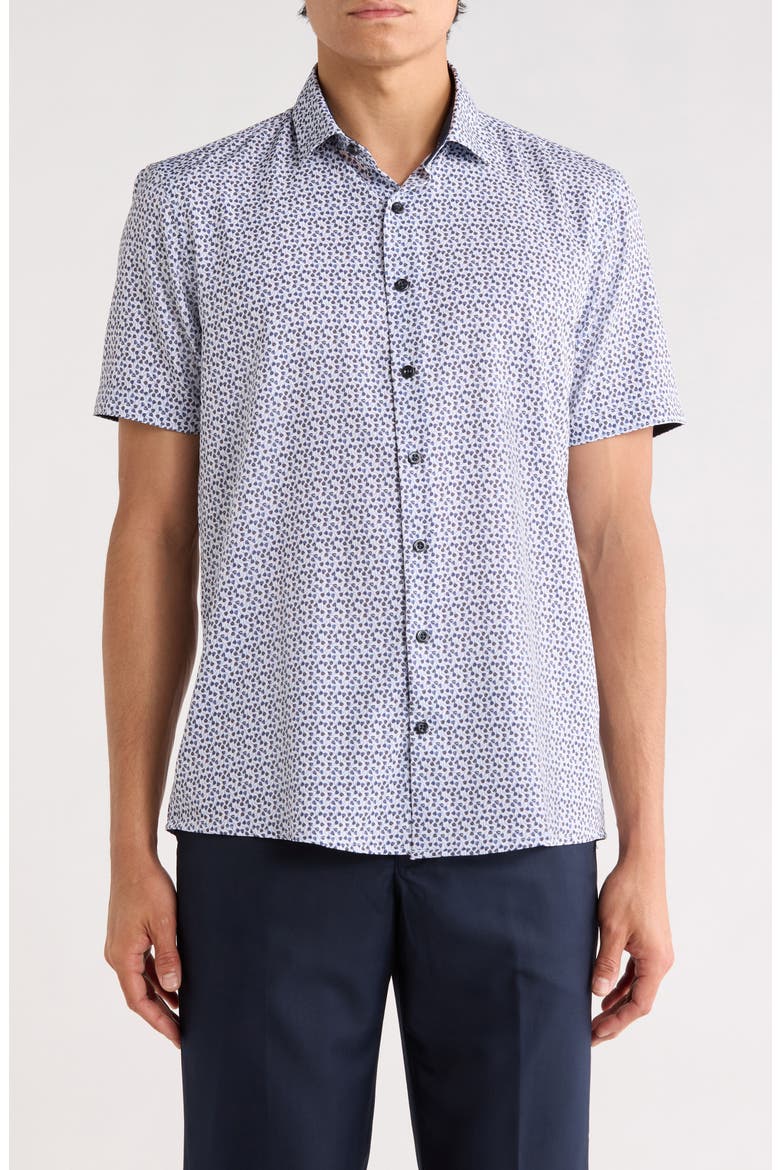 Microfiber Short Sleeve Sport Shirt, Alternate, color, WHITE/ BLANC