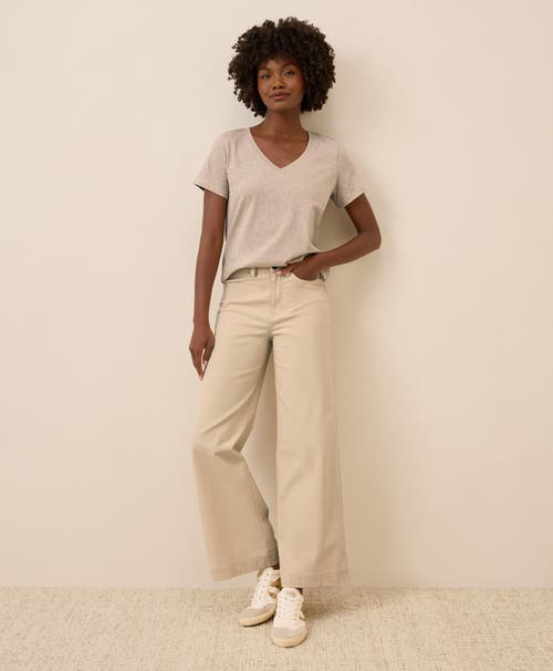 Pact Organic Cotton Softspun V-neck Tee In Neutral