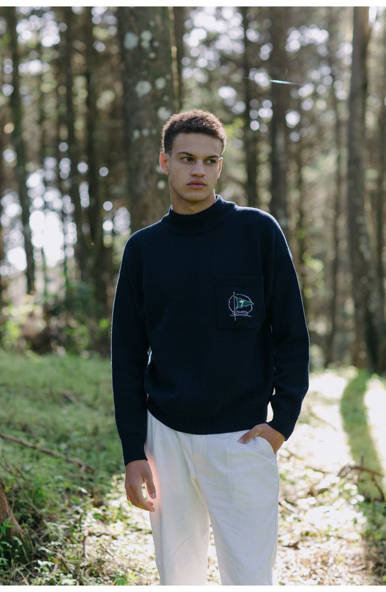 Tombolo Mariner Sweater, Alternate, color, Navy