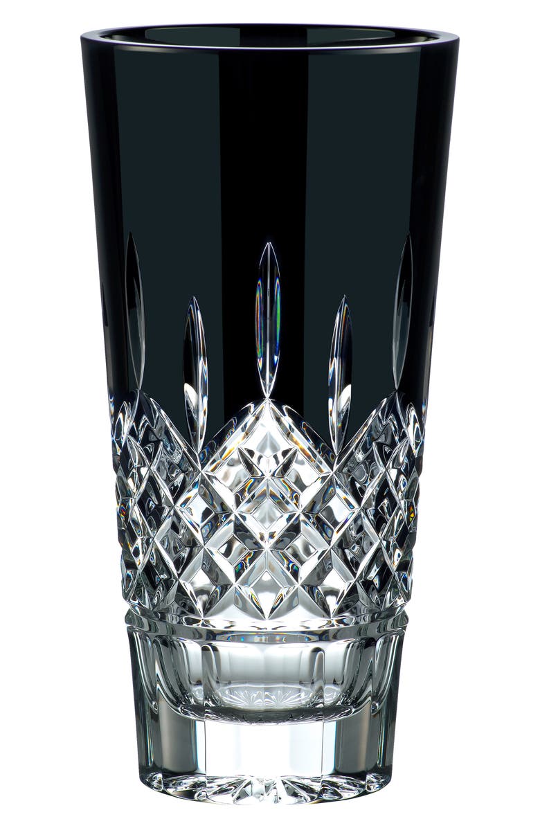 Waterford Lismore Black Crystal Vase, Main, color, Black