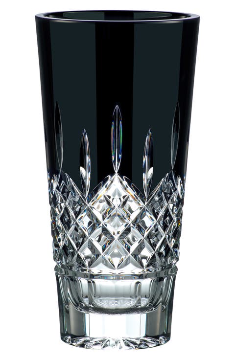 Lismore Black Crystal Vase