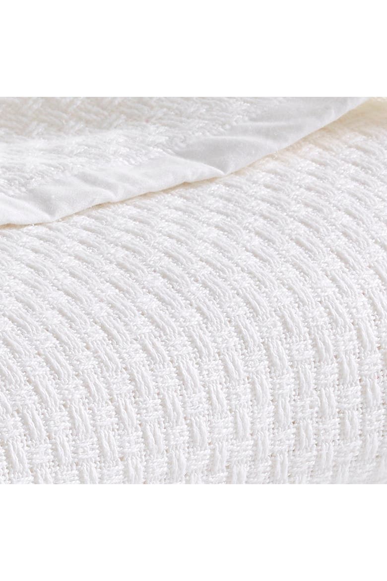 Hudson Basket Weave Blanket, Alternate, color, Off-White