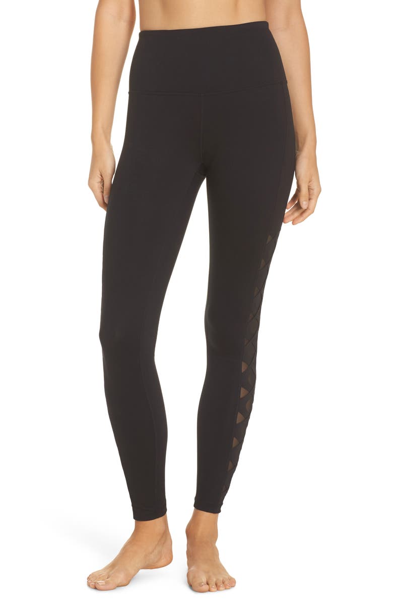Zella Laser Cut High Waist Leggings, Main, color,