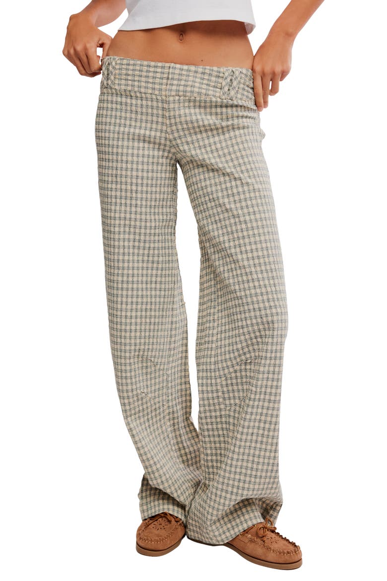 Time Flies Windowpane Plaid Pants, Main, color, NEUTRAL COMBO