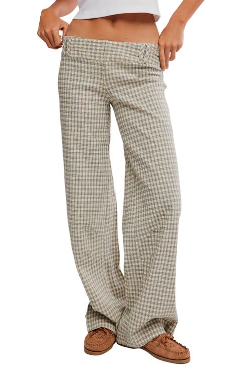 Time Flies Windowpane Plaid Pants