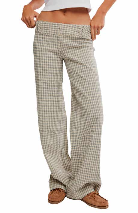 Time Flies Windowpane Plaid Pants