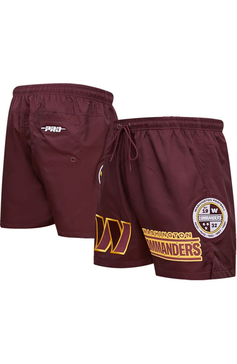 PRO STANDARD Men's Pro Standard Burgundy Washington Commanders Woven Shorts, Alternate, color,