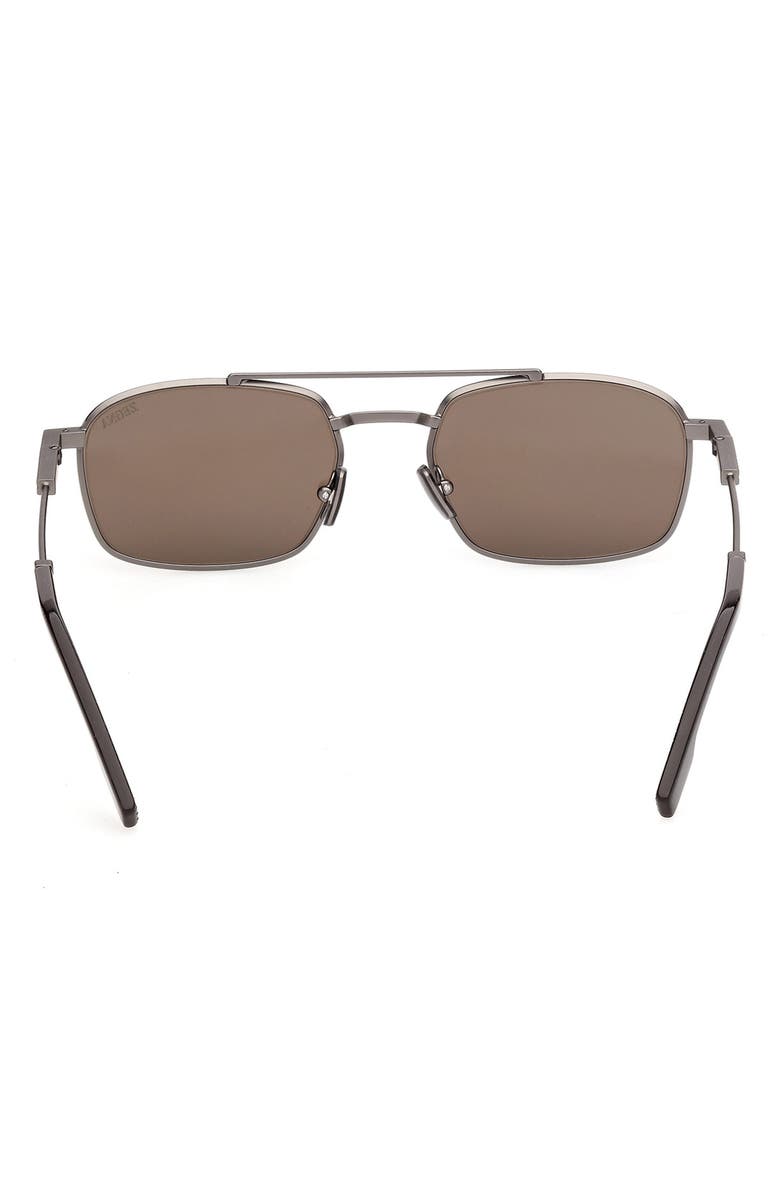 ZEGNA 54mm Square Sunglasses, Alternate, color, 