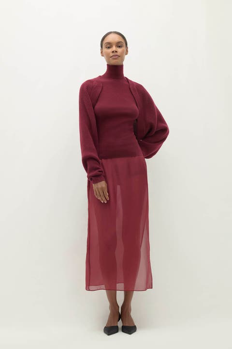 Antoinette Ribbed Cashmere Shrug