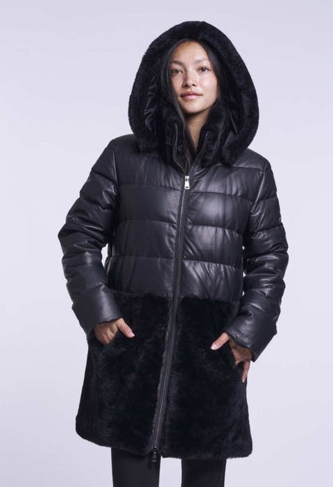 Hooded Leather Jacket