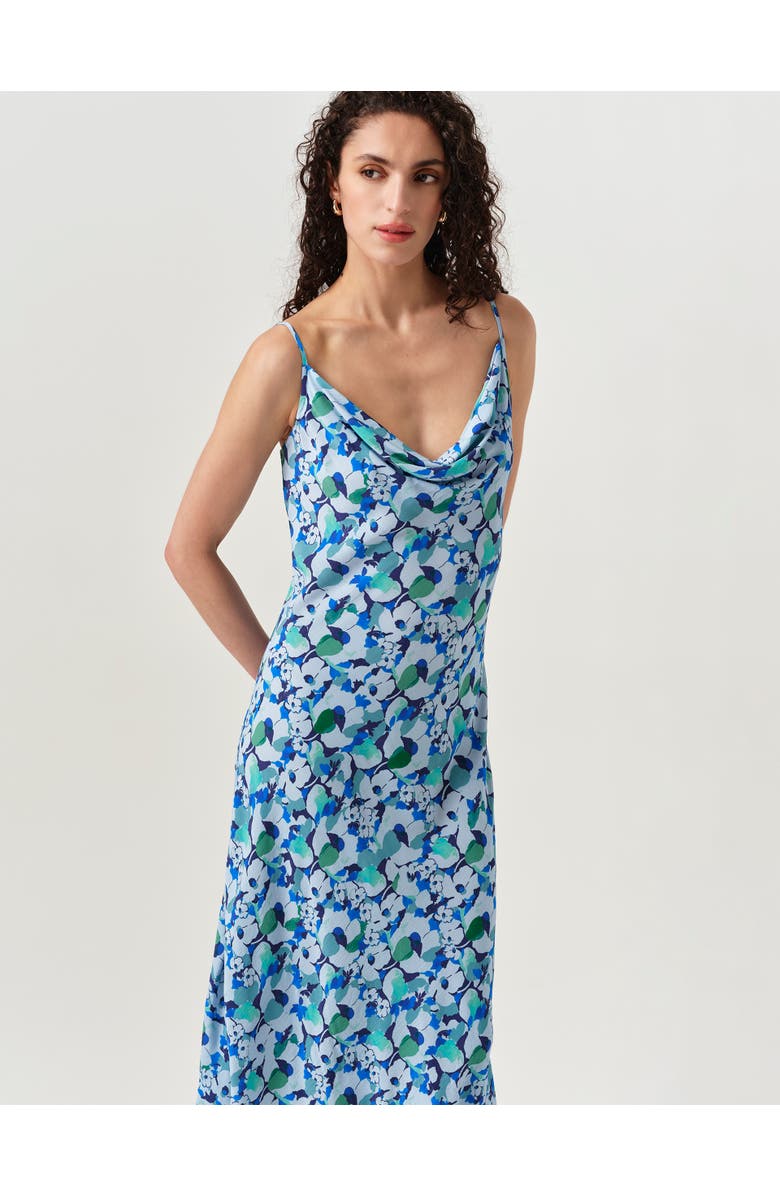 Ghost London Stacy Cowl Neck Crepe Midi Dress, Alternate, color, 