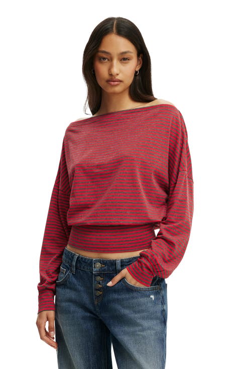 Women's Sage Off Shoulder Long Sleeve