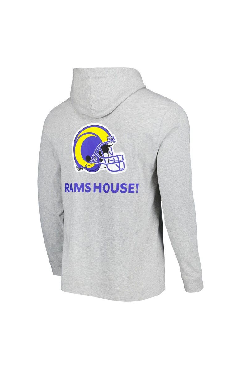 vineyard vines Men's Vineyard Vines Heathered Gray Los Angeles Rams Local Long Sleeve Hoodie T-Shirt, Alternate, color, Heather Gray