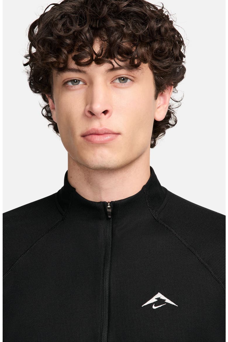 Dri-FIT Half Zip Midlayer Trail Top, Alternate, color, BLACK/ SUMMIT WHITE