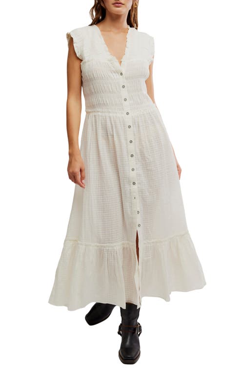 Free People Desert Dazed Sleeveless Cotton Midi Dress In Clean Ivory In Clean Ivory