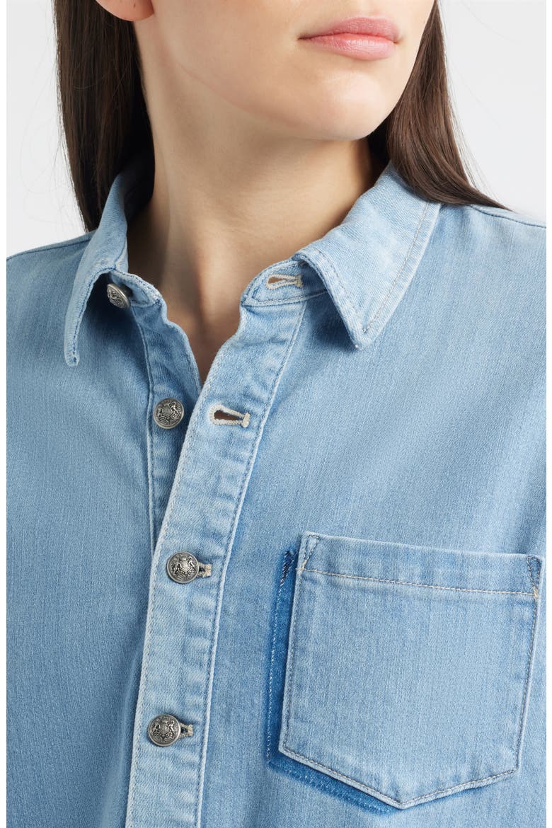 Olive Denim Shirt, Alternate, color, LIGHT INDIGO