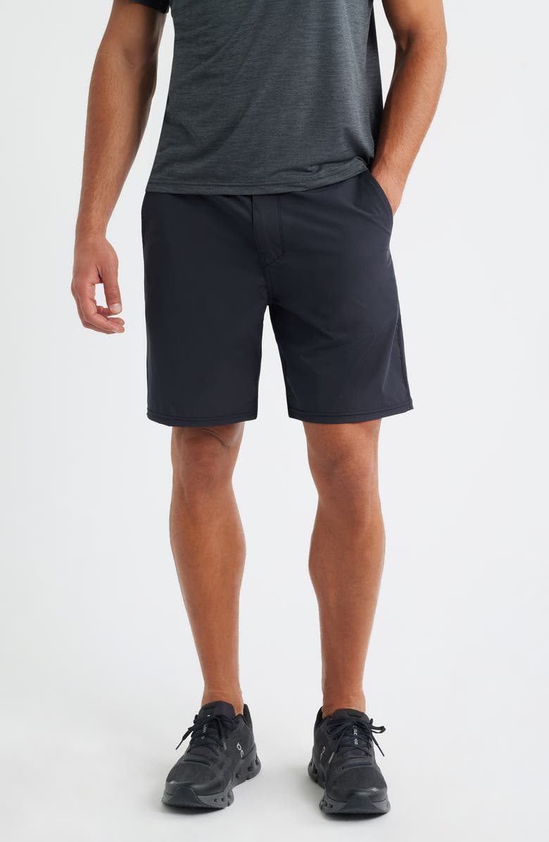 Florence All-Purpose Stretch Nylon Hybrid Shorts, Main, color, Black
