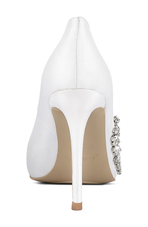 London Rag Ashlyn Crysal Leaf Pump In White