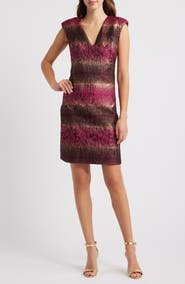 Vince Camuto Embossed Jacquard Shift Dress