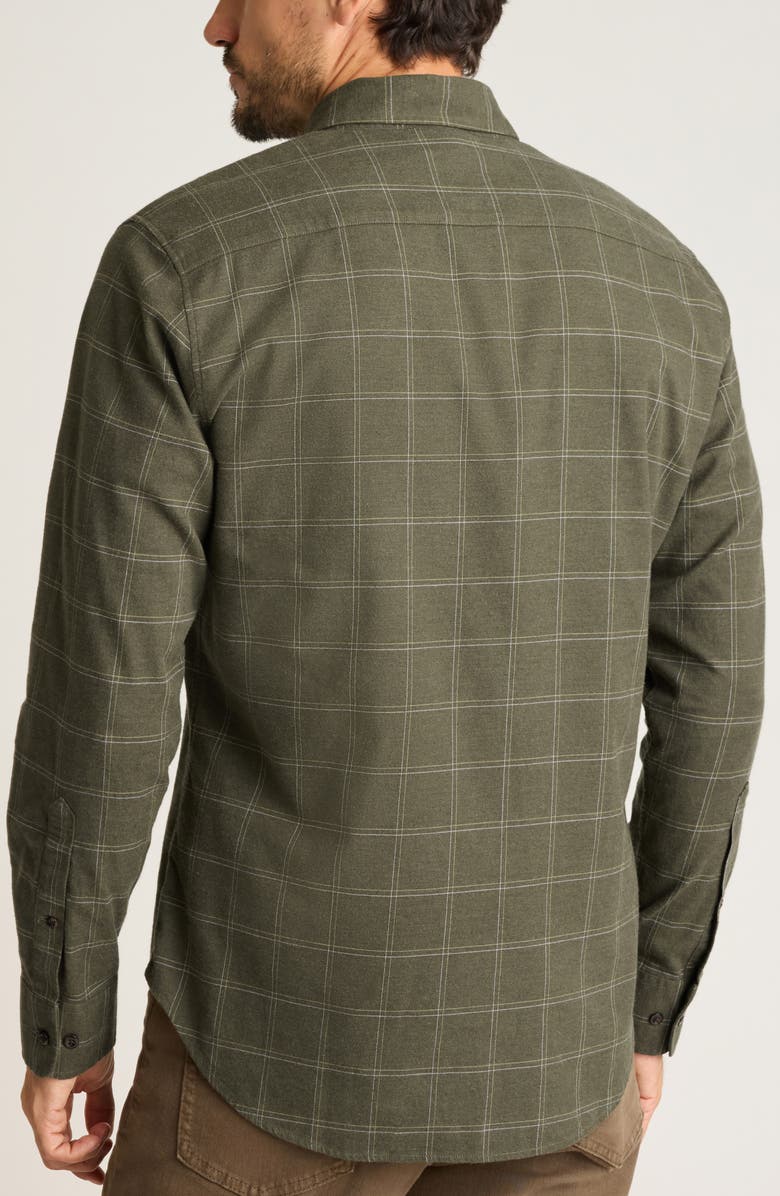 Bonobos Everyday Windowpane Check Lightweight Cotton Stretch Flannel Button-Down Shirt, Alternate, color, Windowpane