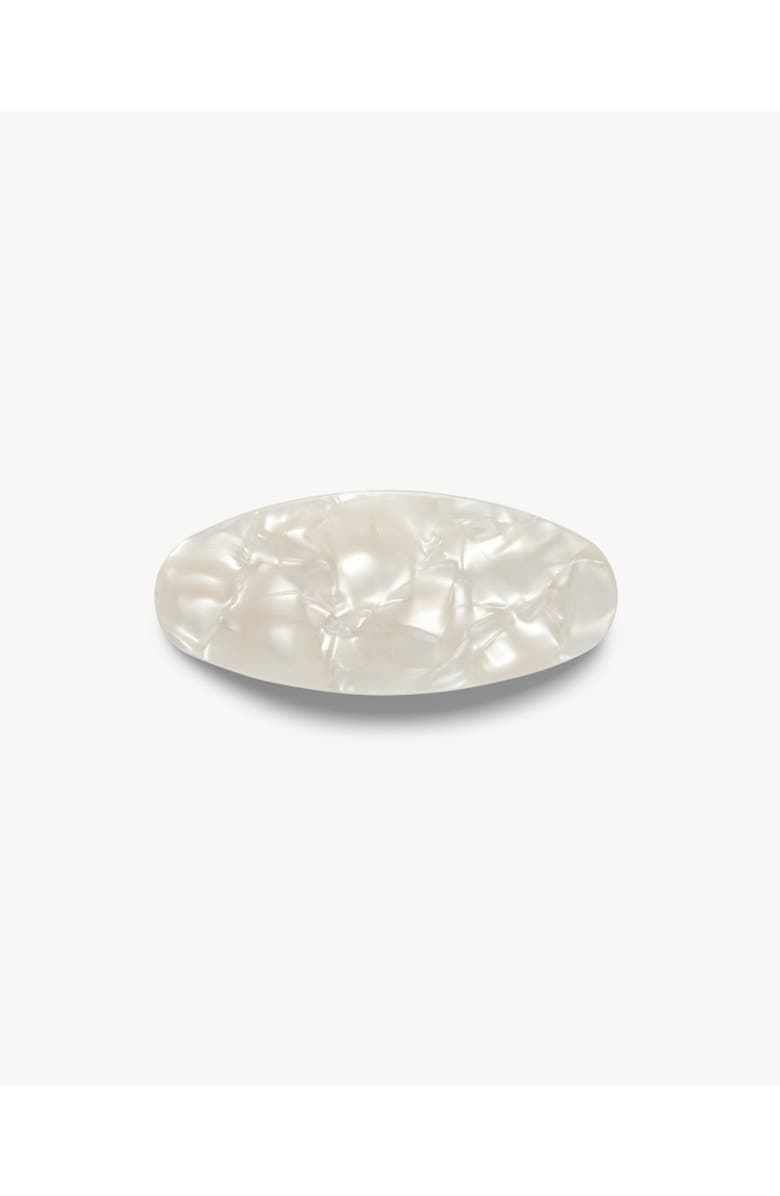 MACHETE Jumbo Oval Barrette, Main, color, White Shell