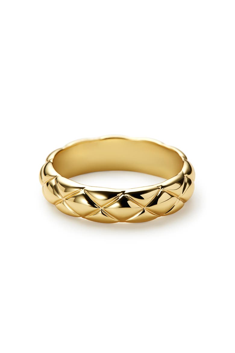 Quilted Ring - Zeta, Alternate, color, Gold
