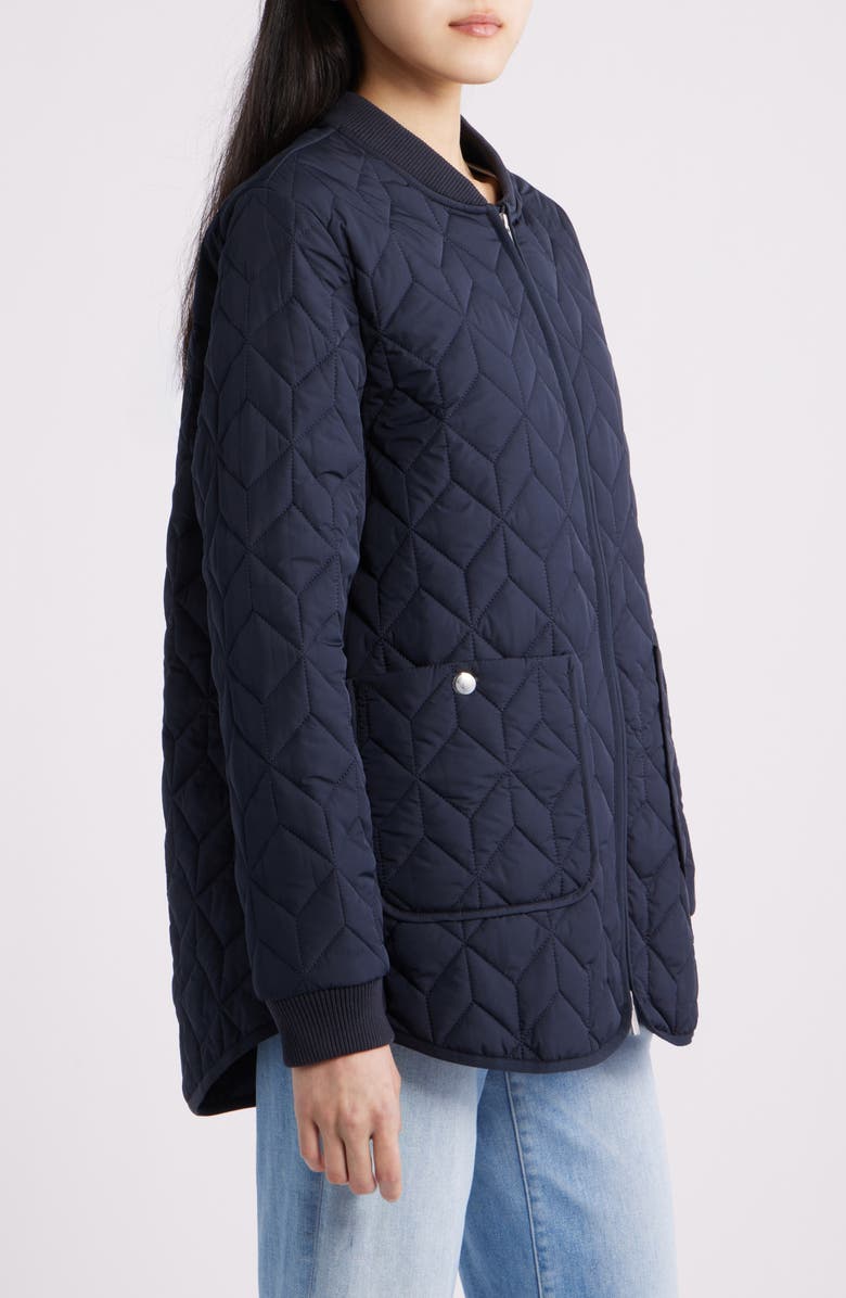Ilse Jacobsen Art Quilted Coat, Alternate, color, Dark Indigo