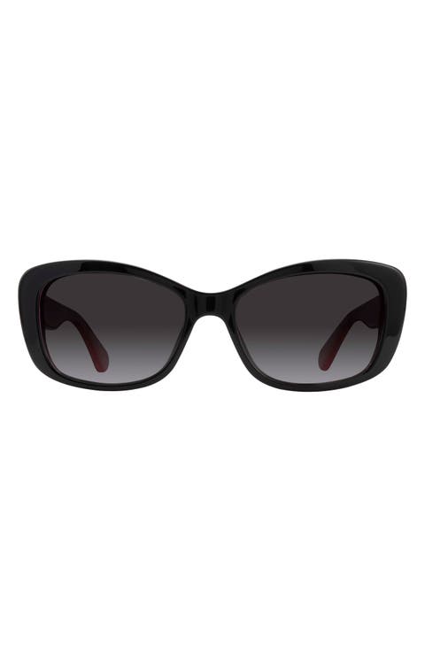 claretta 53mm polarized rectangle sunglasses