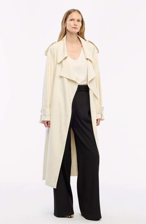 Another Tomorrow Soft Trench In Off White