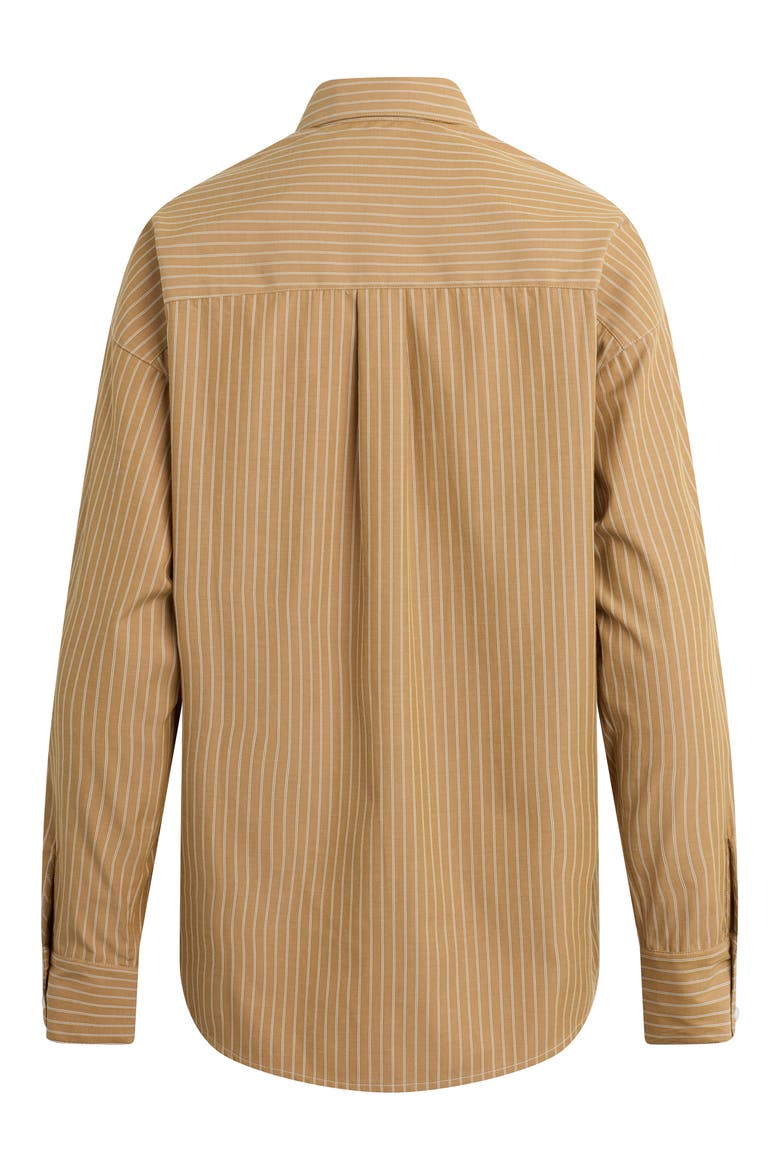 Ex-Boyfriend Oversize Button-Up Shirt, Alternate, color, OATMEAL STRIPE
